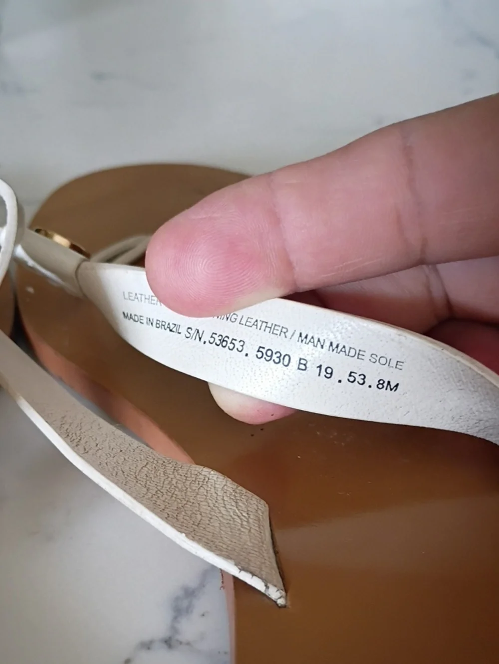 Tory Burch White Leather Thong Sandals with Gold Accent - Women